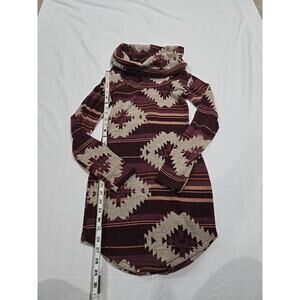 Rue 21 Women's Aztec Pattern Cowl Neck Shirt Size XS